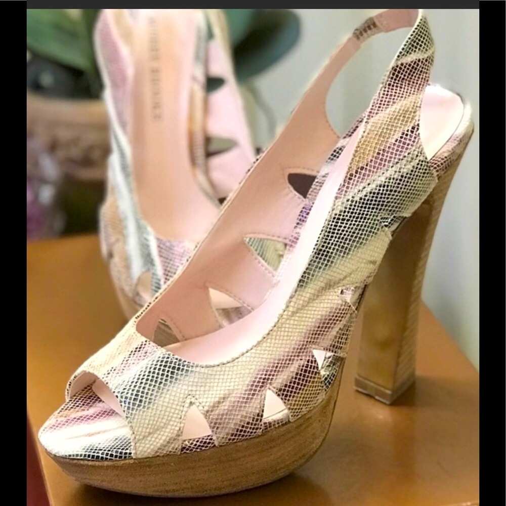 Audrey Brooke Platform Heels Leather Size 8